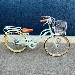 子供　自転車　水色　22インチ　女の子　　の画像