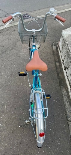 EXe. エグゼ 折りたたみ自転車 20インチ 変速なし 前カゴ キャリア ベル カギ付 屋内保管車 程度良