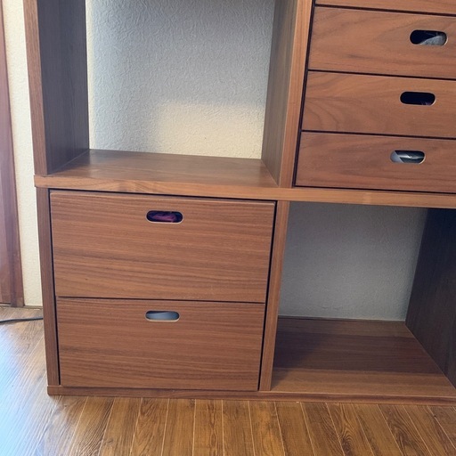 無印良品　ウォールナット　スタッキングシェルフセット