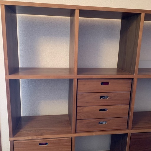 無印良品　ウォールナット　スタッキングシェルフセット