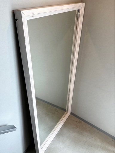 大型ウォールミラー｜全身鏡186cm｜店舗什器・カフェ風・ハンドメイド