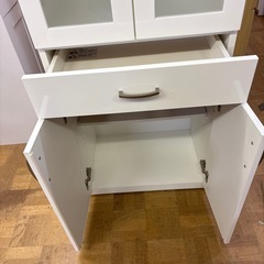 【ジャングル深井店】食器棚 ホワイト 収納家具 キッチン家具 堺市 深井【FU593】の画像