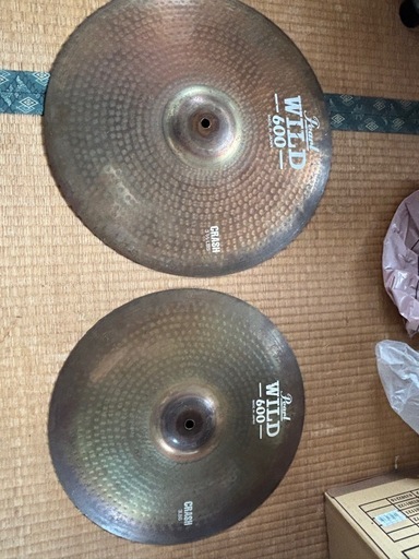 Pearl クラッシュシンバル、チャイナシンバル、SABIAN　スプラッシュシンバル4枚セット　スタンド有/条件付