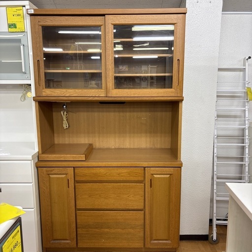 【ジャングル深井店】松田家具 食器棚 ブラウン 茶色 収納家具 キッチン家具 堺市 深井【FU615】