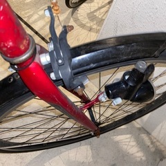 クロスバイク/シティサイクル 赤 街乗り・通勤用の画像