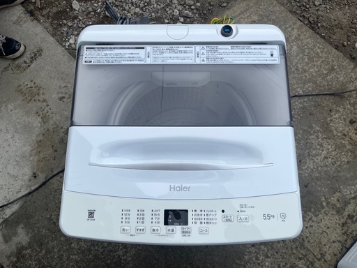 ２０２３年製　Ｈａｉｅｒ　全自動洗濯機　５．５ｋｇ　ホワイト　ＪＷ－Ｕ５５Ｂ