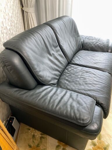 大塚家具 ドイツヒモラ 本革製 2～3人掛け用ソファ 25日まで