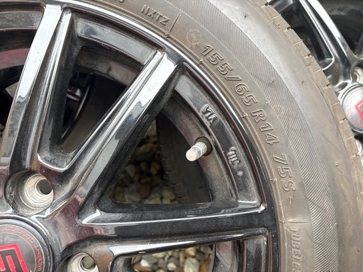 155/65R14 夏タイヤ　バリ溝　ホイールセット 155/65R14 ブリヂストン夏タイヤホイールセットバリ溝 (配達君) 上野幌