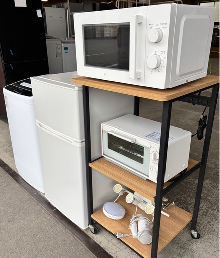 ?【値下げ】超コンパクト家電7点セット 冷蔵庫 洗濯機 電子レンジ付き ? 配達OK / ? 夜間対応OK / ?️ 設置OK / ?