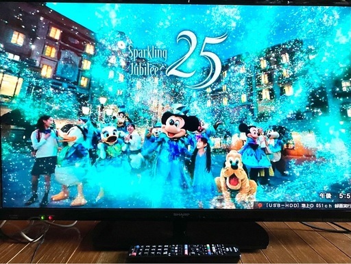 外付けHDD500GB付‼️裏録可能なWチューナー搭載‼️SHARP 2019年製 液晶テレビ 32V型 AQUOS 2T-C32AE1‼️
