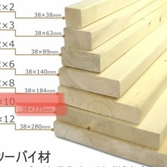 4/26まで！長さ2mほどの幅広2×10材の画像
