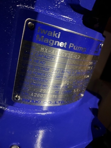 iwaki magnet pump イワキ　マグネットポンプ　MX-401CV3C-L2