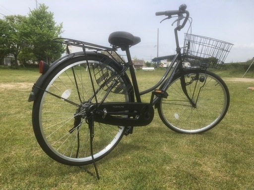 即乗り可能◆整備済◆26インチ ママチャリ 黒 自転車 タイヤ溝良好 買い物 通学