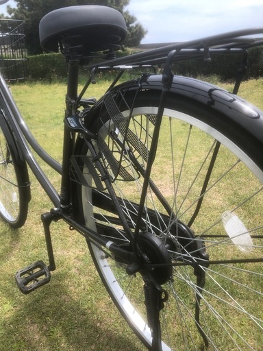即乗り可能◆整備済◆26インチ ママチャリ 黒 自転車 タイヤ溝良好 買い物 通学