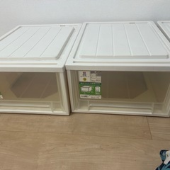 【3個セット】DCM 浅型クローゼットケース（奥行53cm）の画像