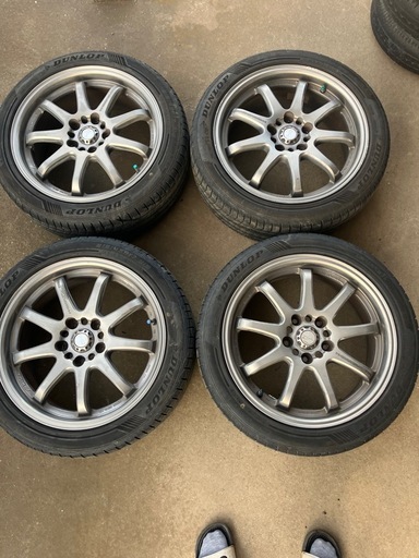 千葉　格安　WORK EMOTION 17インチ　7J+47 5穴　PCD114.3 215/45R17 タイヤ2023年製