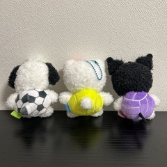 サンリオぬいぐるみマスコット ハローキティ クロミ ポチャッコ 3種セットの画像