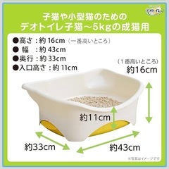 子猫用デオトイレ2点セットの画像