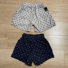 100cm ドット柄ショートパンツ2枚の画像