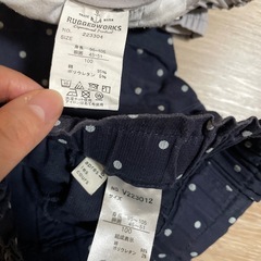 100cm ドット柄ショートパンツ2枚の画像
