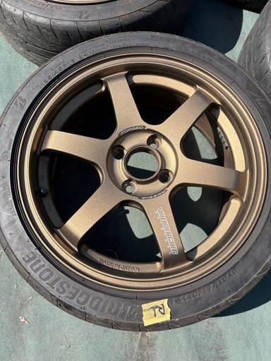 RAYS 16インチホイール 4本セット 16×6.5J +38 4穴 ブロンズ タイヤ付き