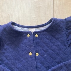 petit main ネイビー キルティングカーディガン　110/120の画像