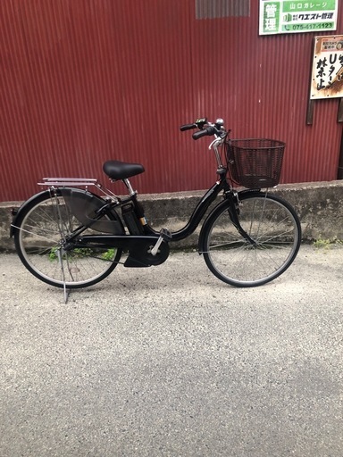 【京都発】京の楽チャリ　電動アシスト自転車　ヤマハ　ナチュラ　26インチ　黒色