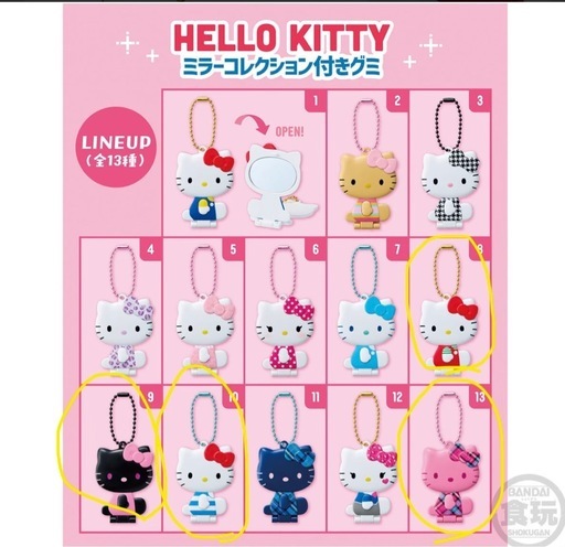 お値段、種類要相談　
売り切れ続ハローキティミラーコレクション