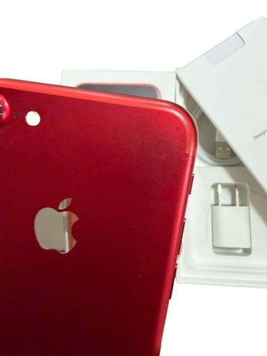 iPhone 7 レッド 128GB SIMフリー　付属品付