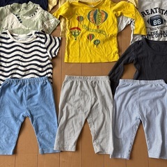 子ども服　ロンT、Tシャツ、ズボンの画像