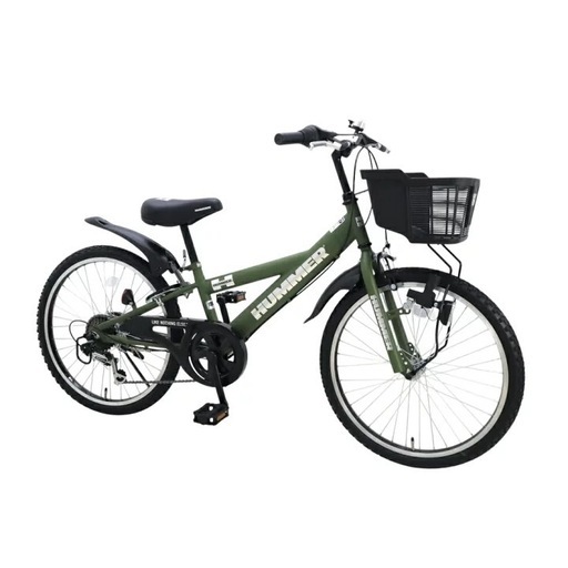 ハマー 22インチ 緑　ジュニア キッズ 自転車