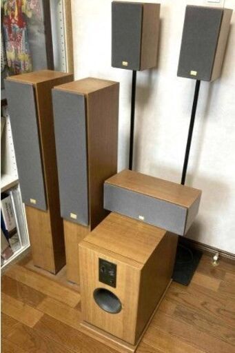 5.1ch ホームシアターセット YAMAHA DSP-AX1200 オンキョー D-105 (F, C, M) サブウーファ― SL-105 説明書付き