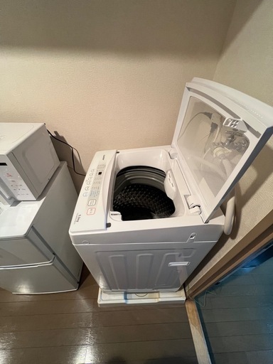 COMFEE' 洗濯機 5.5kg 一人暮らし 1-3人用 全自動洗濯 機 ステンレス槽風乾燥予約機能 部屋干しガラスドア コンパクト 家電 節水静音設計省スペース 槽洗浄 透明 ドアホワイト