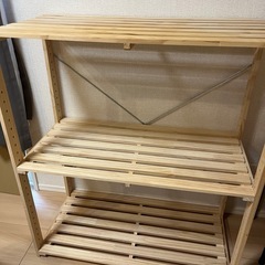 ニトリ　木製ラックの画像