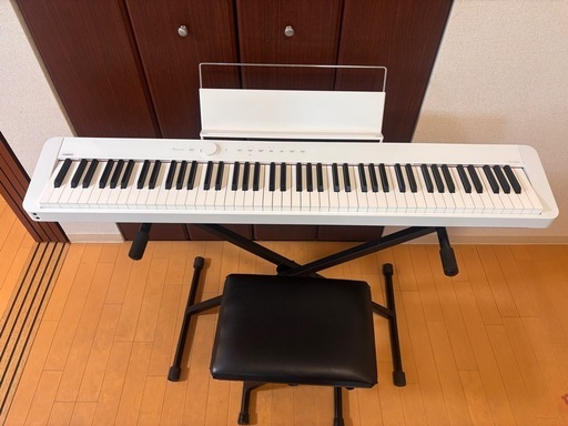 電子ピアノ カシオ PX-S1000 ホワイト スタンド 椅子付き