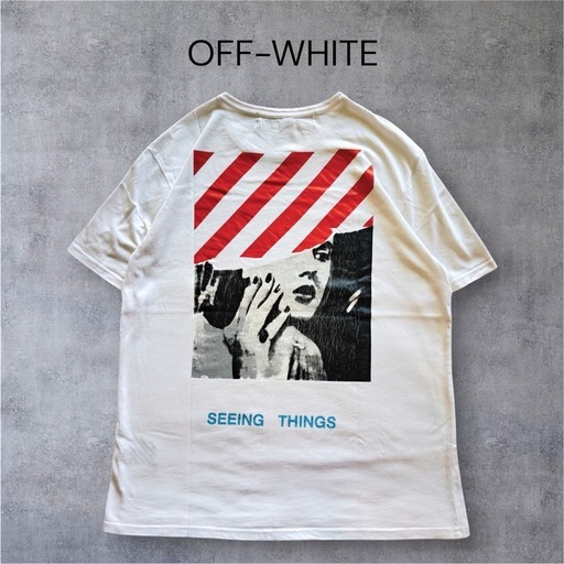 【美品】OFF-WHITE マリリンモンロー Tシャツ ホワイト L(XL相当)