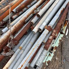 単管パイプ　大量あります！2m〜6m有り　サイズ多数　鉄パイプ　１本単位で販売　の画像