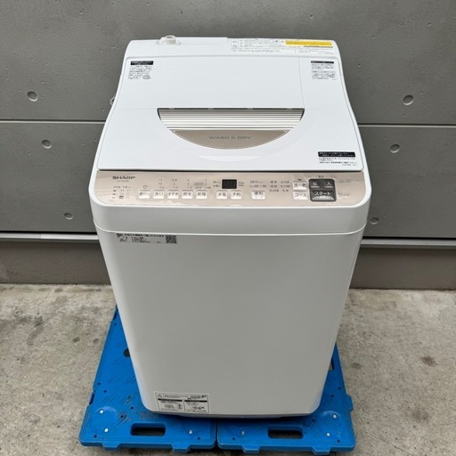 609⭐️2022年製美品★シャープ　洗濯機　5.5KG 熱乾燥　一人暮らし