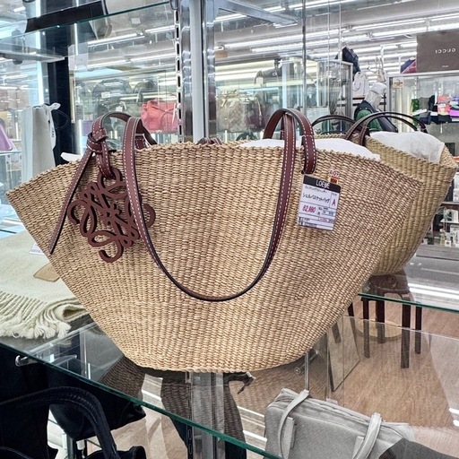 LOEWE/シェルバスケット バッグスモール／エレファントグラス レザー シェルバスケットバッグ