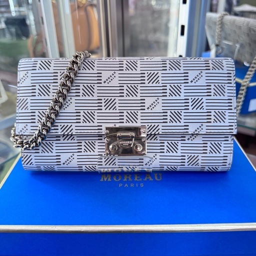 ☆ドリーム荒牧店☆MOREAU PARIS モローパリ チェーンウォレット ホワイト　