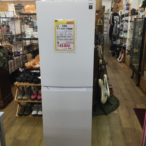 2025年製!  230L ビック2ドア冷蔵庫 シャープ プラズマクラスター   SJ-BD23P-W　エキスパート藤沢辻堂店