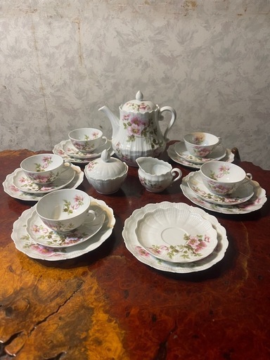 ヴィンテージのリモージュ磁器製コーヒー/紅茶サービスセット