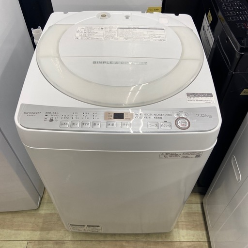 SHARP 7.0kg 全自動洗濯機【リサイクルフカツ岡崎倉庫店】260423YS-22