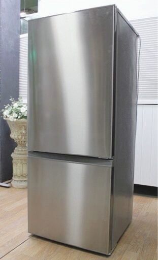 (送料無料) 2021年 極美品 184L 冷蔵庫 霜取り不要 ステンレス製 ガラストレイ LED庫内ランプ ④