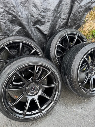 【18インチホイール】クロススピードRS9 ４本 9.5J＋45 5穴 pcd100  プリウス 、86、など