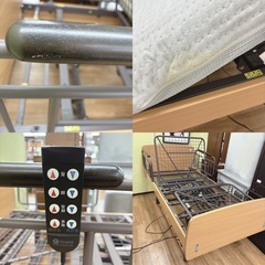 【🐤買取市場 柴田店】 I438 🌈 ジモティー限定価格！ Granz×NITORI 電動リクライニングベッド 3モーター ⭐ クリーニング済の画像