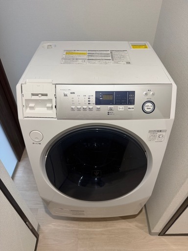 シャープ ドラム式洗濯乾燥機 洗濯10kg/乾燥6kg 2020年製 ES-H10D-WR