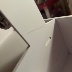(取引中)難あり！猫耳鏡のリボン付きドレッサー、コスメ入れの画像
