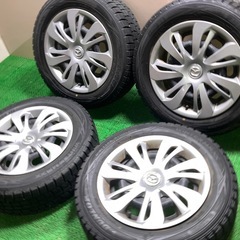 バリ溝 スタッドレス デミオ 純正 スチール 15インチ ダンロップ ウィンターマックス WM01 185/65R15の画像