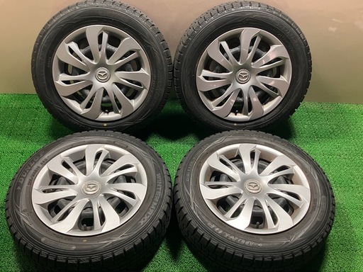 バリ溝 スタッドレス デミオ 純正 スチール 15インチ ダンロップ ウィンターマックス WM01 185/65R15